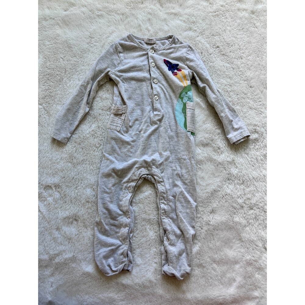 Peek Rocket Ship Romper 18-24M Space One Piece Pajamas Boys Girls